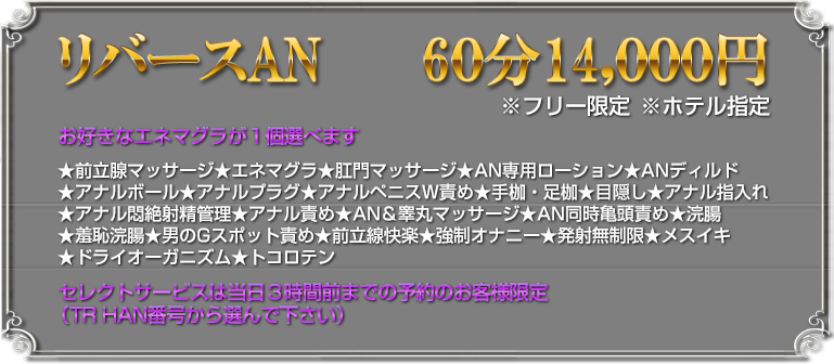 リバースAN６０分　１４０００円